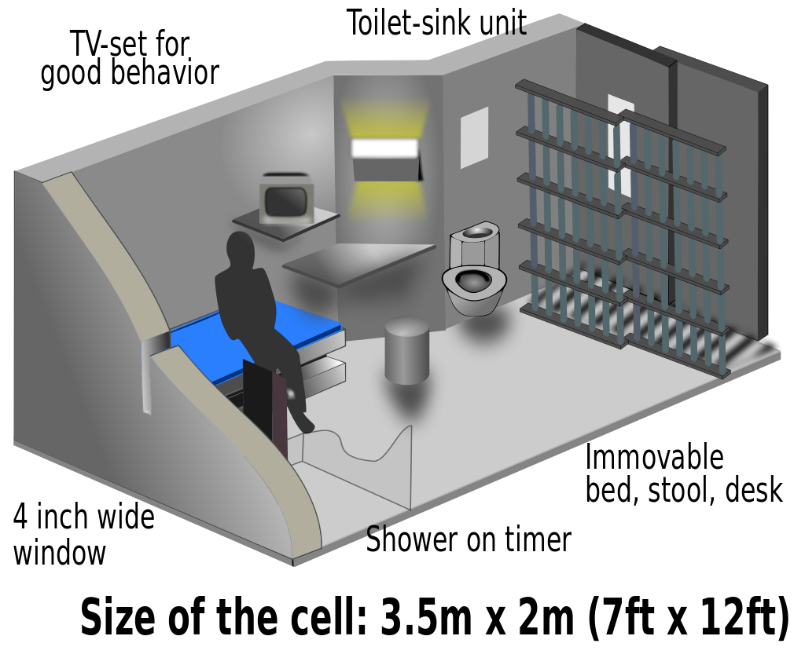 вид камеры в ADX Florence