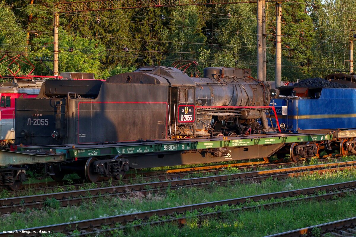 Паровоз Л-2055, ст. Поварово-3