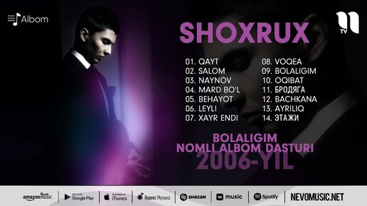 Shoxrux - Bolaligim nomli albom dasturi 2006-yil