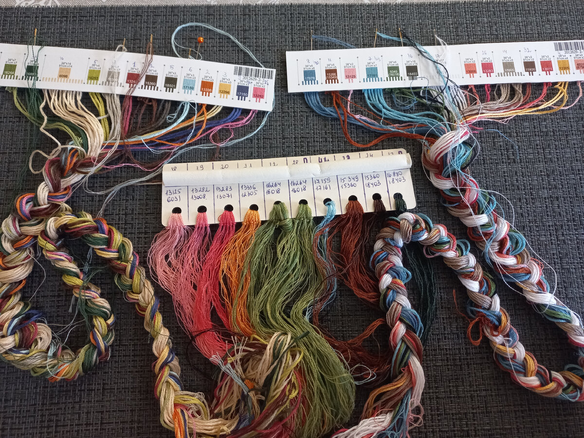 Организация ниток к набору Dimensions 13666 Victorian Charm