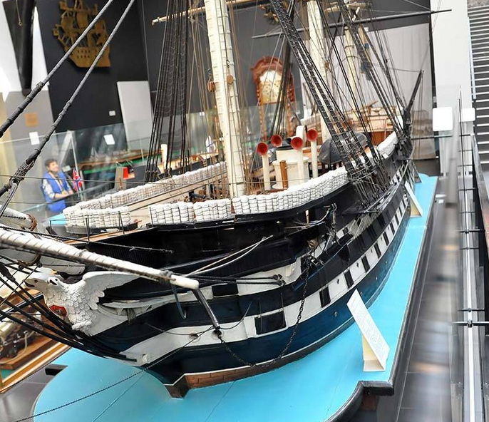 Модель "Ретвизана" в музее