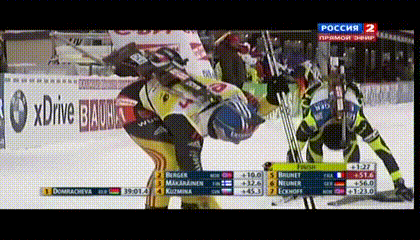 Последний финиш в карьере спортсменки. Масс-старт. Ханты-Мансийск.