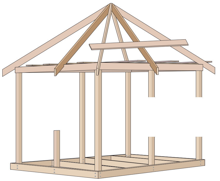 Шатровая крыша для беседки своими руками чертежи и фото