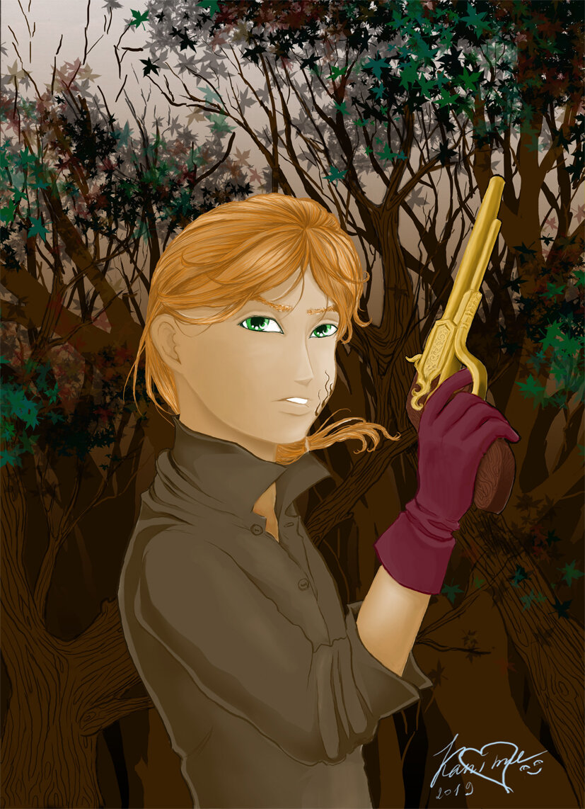 Вот тот самый арт - няшка Дэ Сардэ! Примерно в такой кастомизации - я и гоняля в игре.