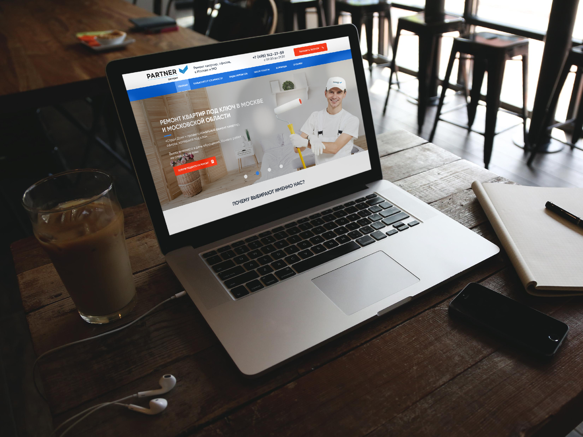 Разработка сайта по тематике - ремонт квартир. Пример моей работы