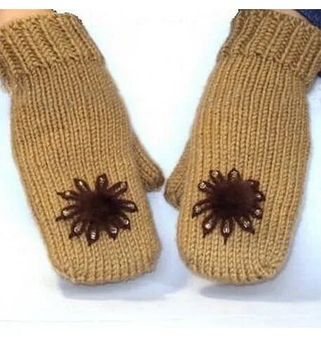 простые варежки спицами