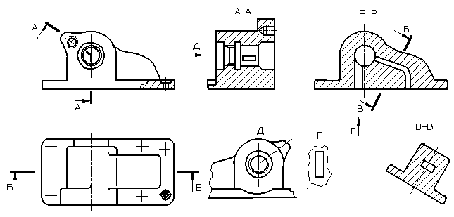 Изображения (виды, разрезы, сечения) (ГОСТ 2.305-68)