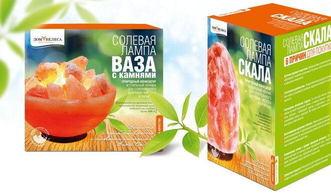 Фото упаковки солевых ламп от интернет-магазина Дом Велеса