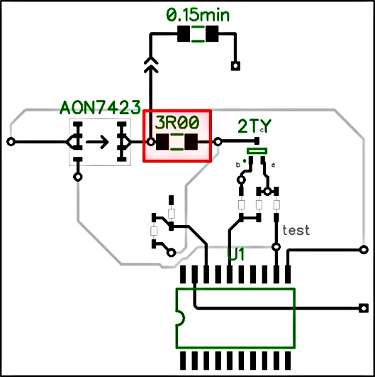 Схема подключения резистора.