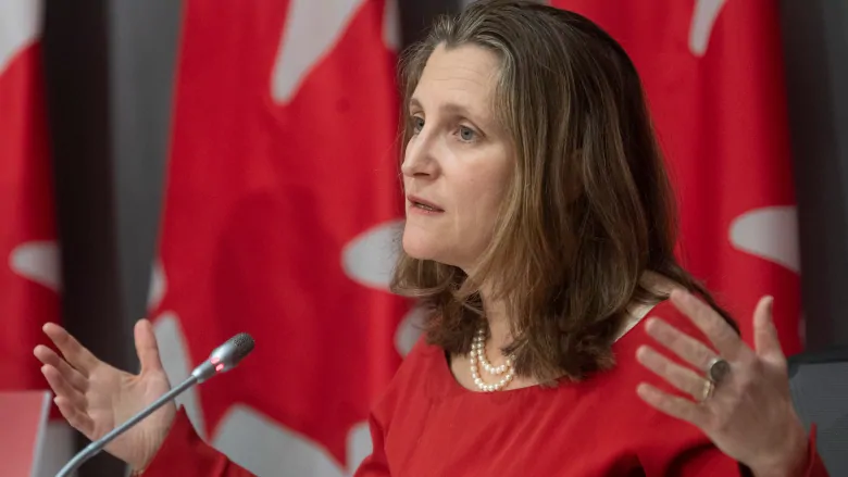 Заместитель премьер-министра и министр межправительственных дел Кристиа Фриланд говорит, что Канада и США поддерживают тесные контакты о состоянии энергетических рынков. (Адриан Уилд / Канадская пресса)