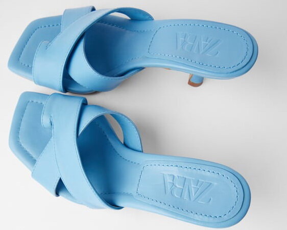 Кожаные мюли со скрещенными ремешками 4999  рублей. Фото Zara.com 