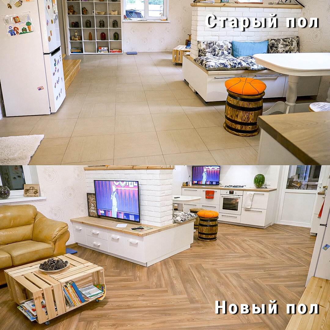 Кварц-виниловая плитка поверх керамической плитки