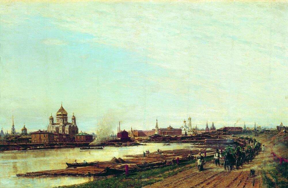 Алексей Боголюбов, 1880-е. "Вид Москвы с Бабьего городка".