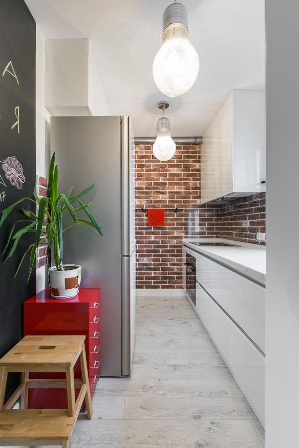 Квартира в стиле Лофт - Кирпич Москва BW 