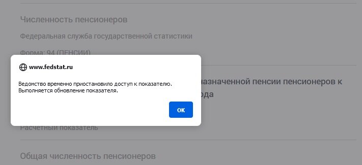 Скриншот с сайта fedstat.ru 