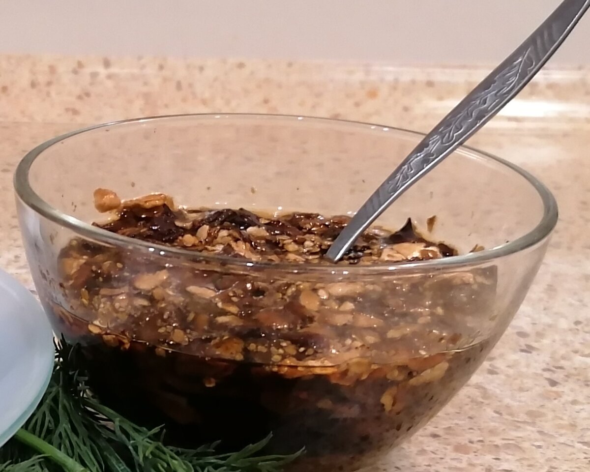 Фото автора. Сушеные грибы в домашний мягкий сыр