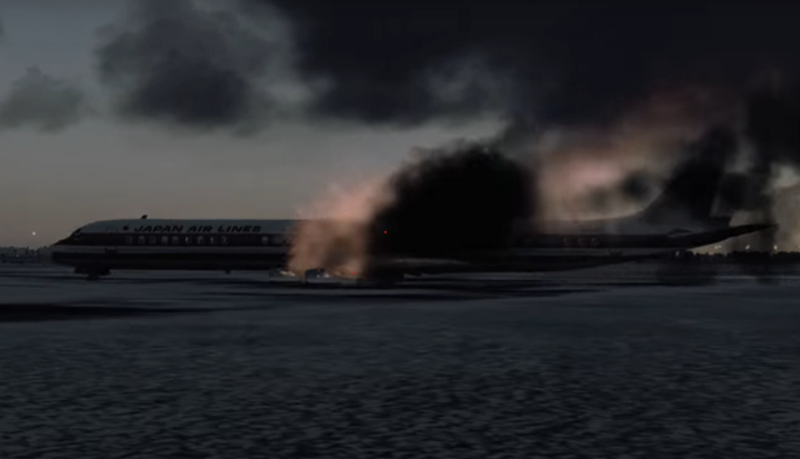 Катастрофа DC-8 в Москве 1972 год. Кадр из фильма-реконструкции события