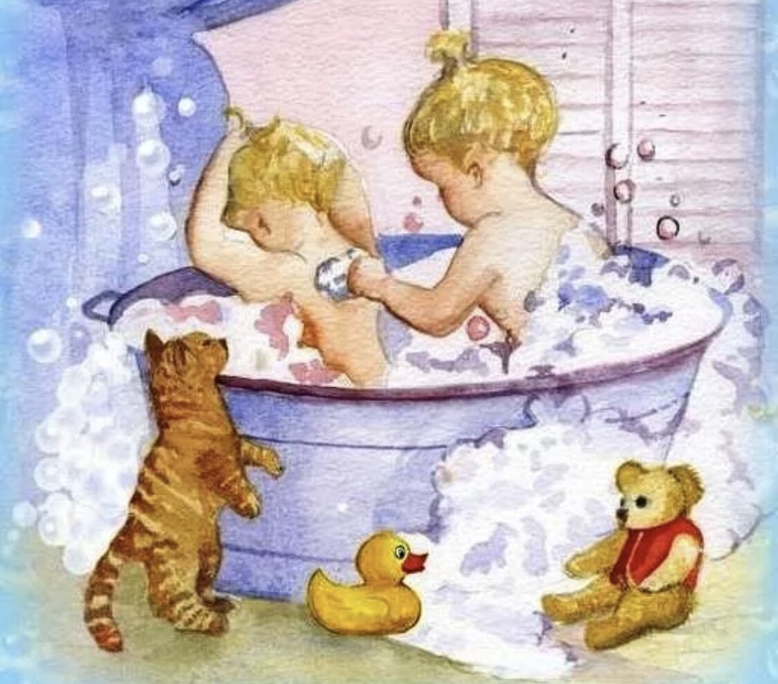 Купание малыша с мамой в ванне. Купание иллюстрации. Картина в ванную. Живопись купание в ванной. В ванной иллюстрация.