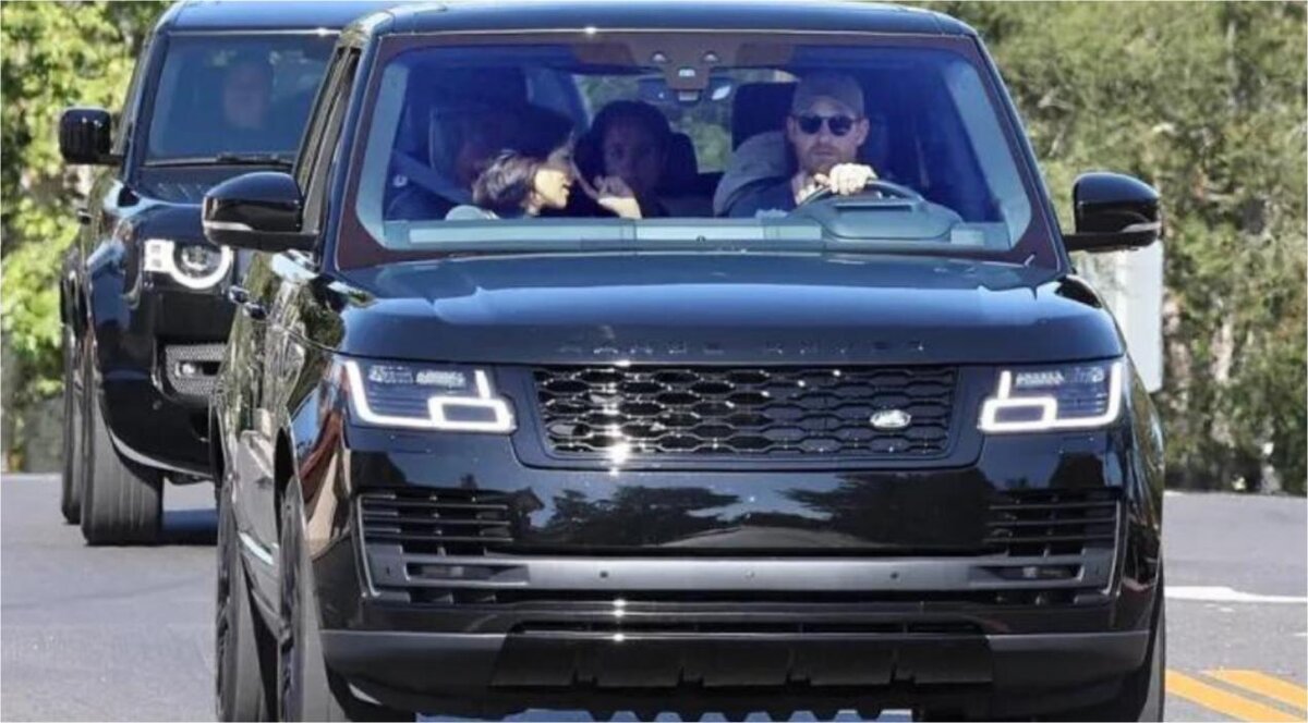 Герцог и герцогиня Сассекские в машине (Фото Getty)