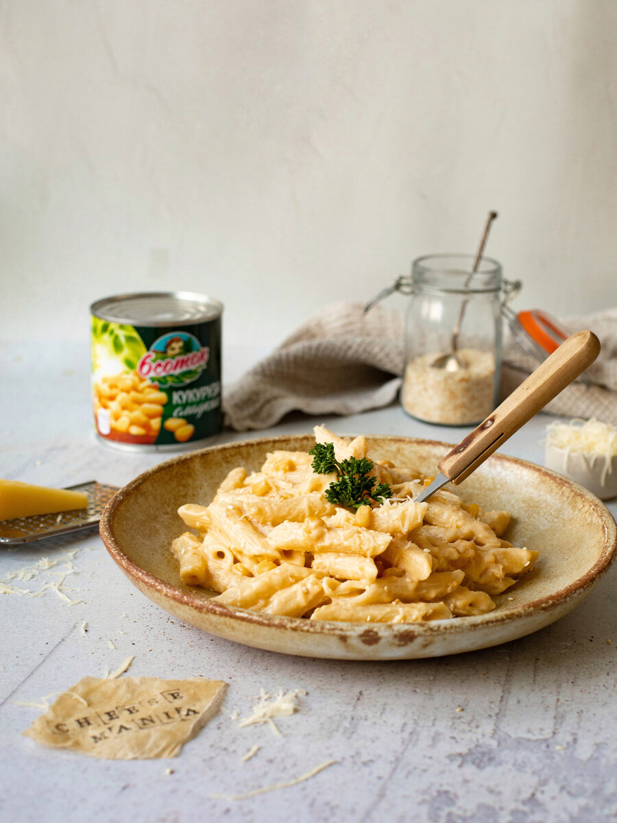 Любителям макарон нельзя пропустить этот рецепт! Паста mac&cheese с  кукурузой 😋 | 6 Соток | Дзен