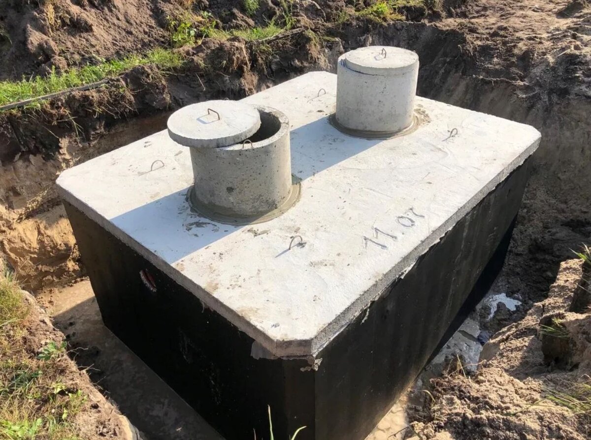 Монолитный бетонный септик. Польша