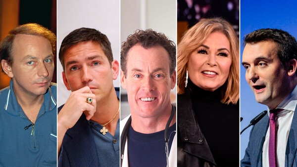 Мишель Уэльбек, Джеймс Кэвизел, Джон Кристофер Макгинли, Розанна Барр, Флориан Филиппо. Коллаж © LIFE. Фото © Getty Images / 
Jeremy Bembaron / Vera Anderson / WireImage / NBC / Theo Wargo / Aurelien Morissard / IP3