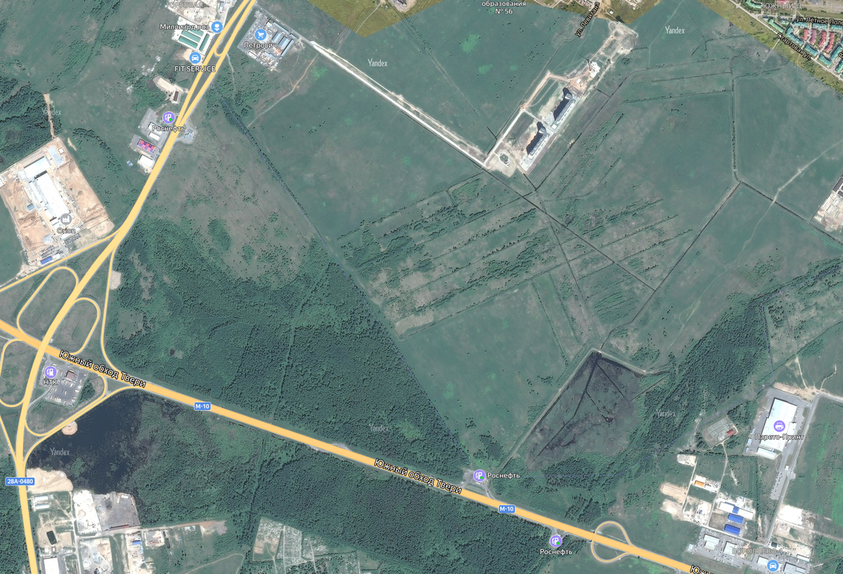 Спутниковый снимок Яндекс этого поля.