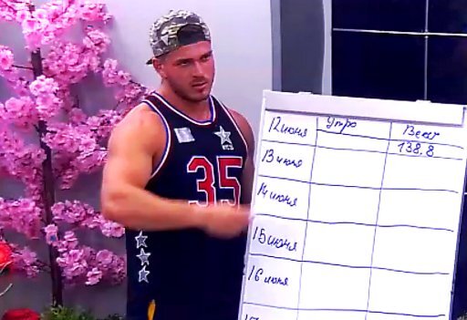 Результаты первого контрольного взвешивания Саши Черно. "Дом-2. ССЛ" от 12.06.19