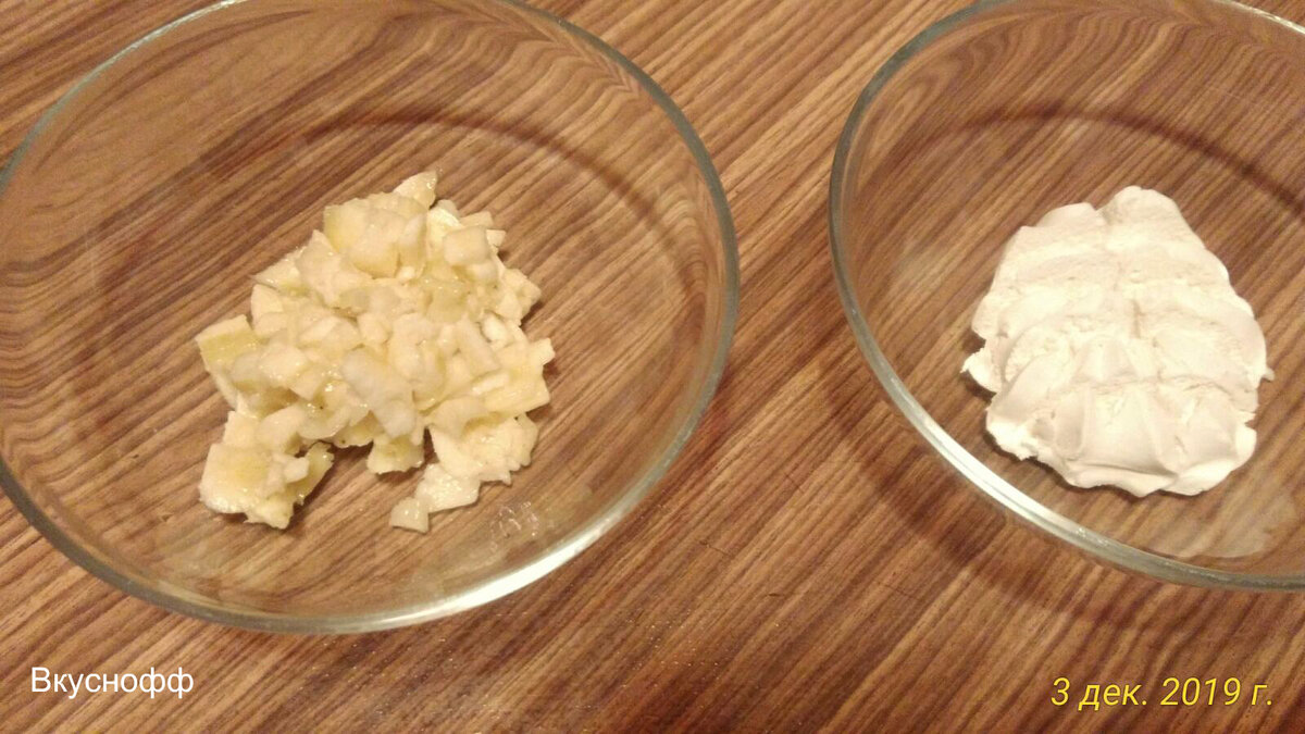 2 вида ингредиентов банан и зефир 