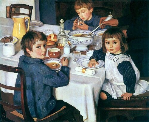 Зинаида Серебрякова. "За завтраком" (1914 )