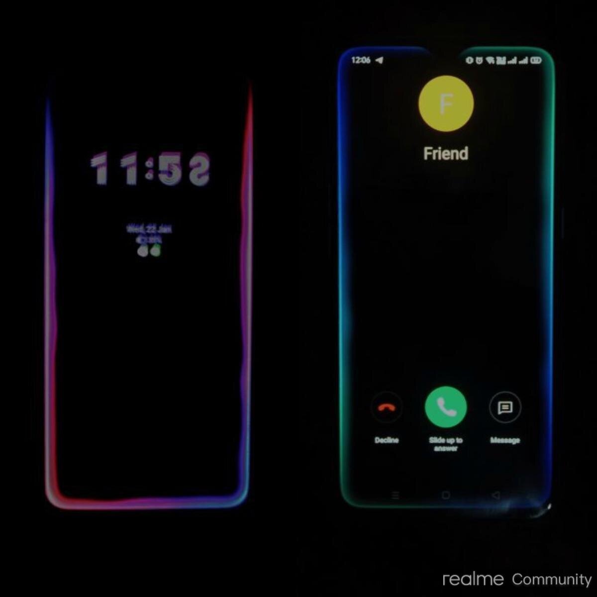 Включи lcd. Realme 6 Pro световой индикатор. Световые эффекты на кромке дисплея. Световой сигнал на кромке Realme 8. Звонилка Realme.