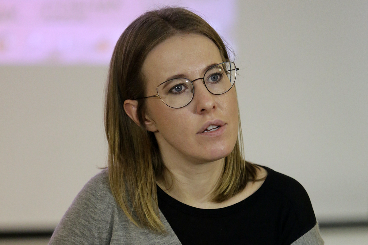 Ксения Собчак не могла пропустить одну из самых громких тем 2019 года. Фото: Nikolay Titov/Global Look Press/www.globallookpress.com.