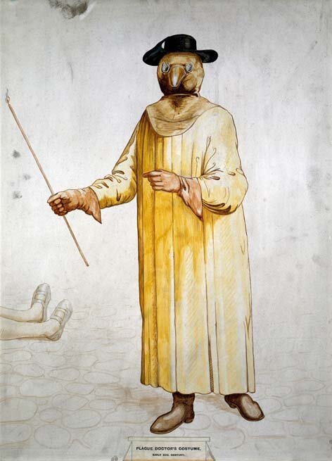 Костюм чумного доктора, 17 век