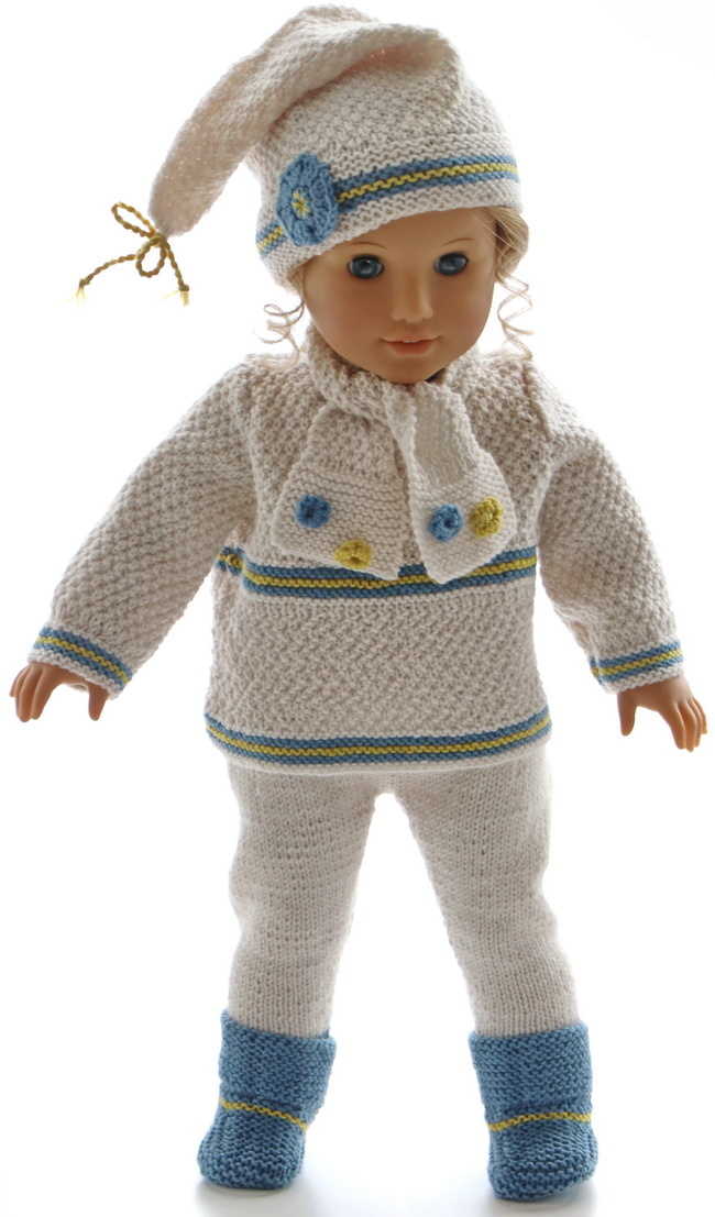 http://www.doll-knitting-patterns.com/0189D-knitted-doll-clothes-for-18-inch-doll.html