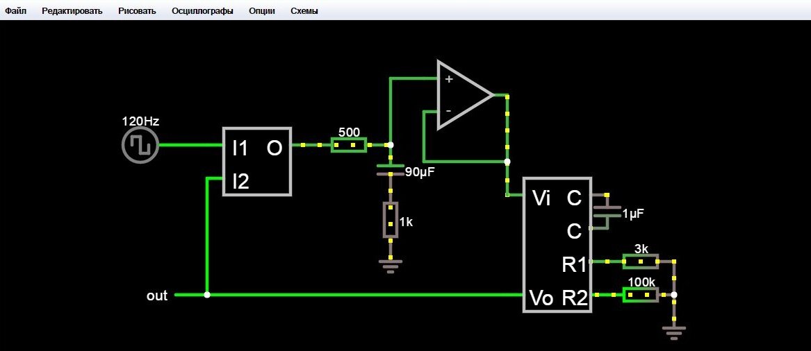 Электрическая схема симуляция онлайн