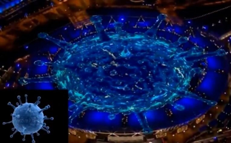 Кадр с открытия Олимпиады в Лондоне в 2012 году
