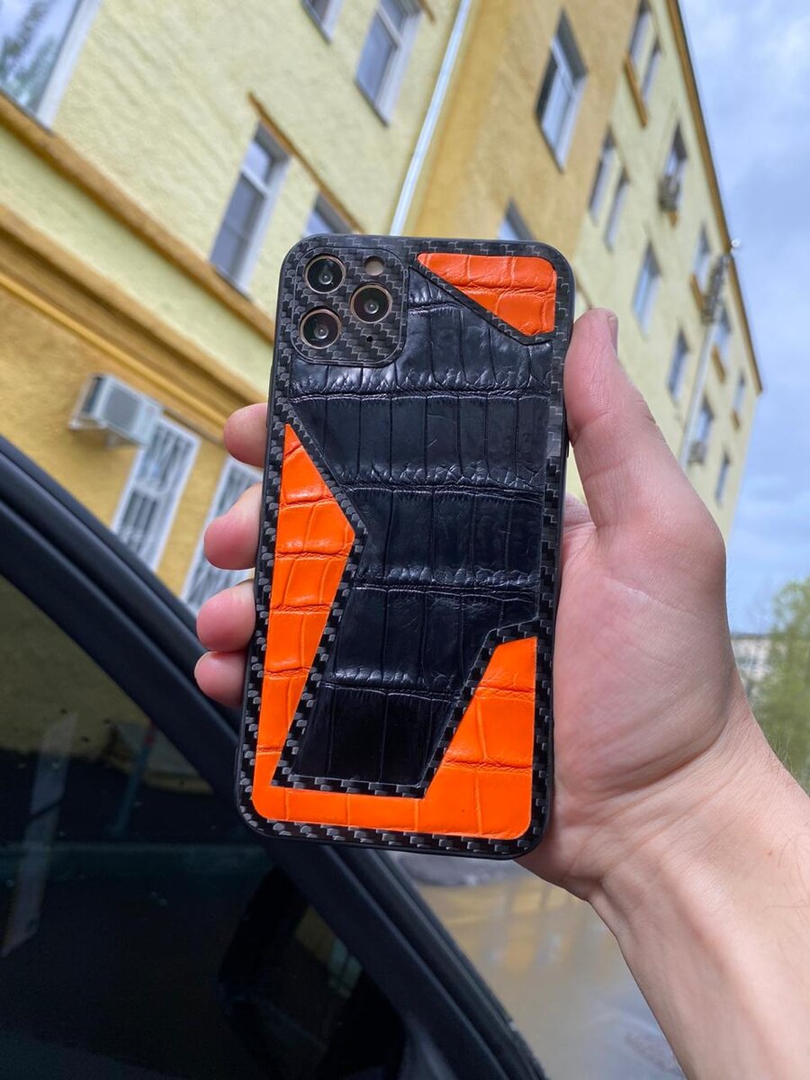 Крутой чехол из кожи и карбона ручной работы для iPhone 11 Pro