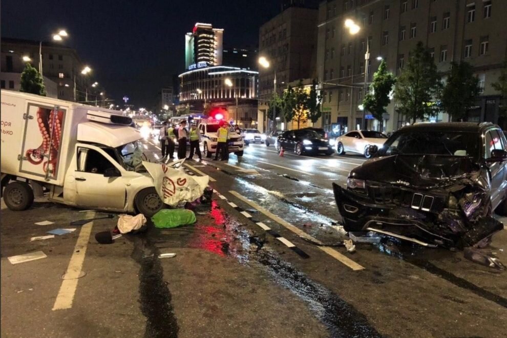 Авария в центре Москвы