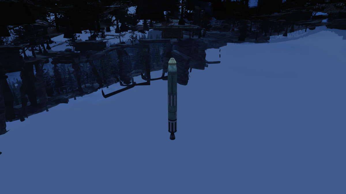 Fallout 76: Ядерная ракета взглянуть на нее можно из под текстур через "фоторежим" или построив "лесенку", ведущую под землю  в соседней мастерской)