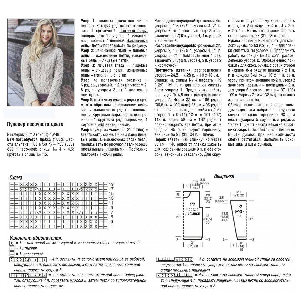 Пуловер женский спицами схемы и описание 2022