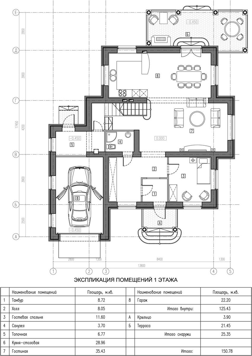 Проект дома в классическом стиле. Функциональный дом гаражом, крытой  террасой и балконом. | Архион – строительство и проектирование домов | Дзен