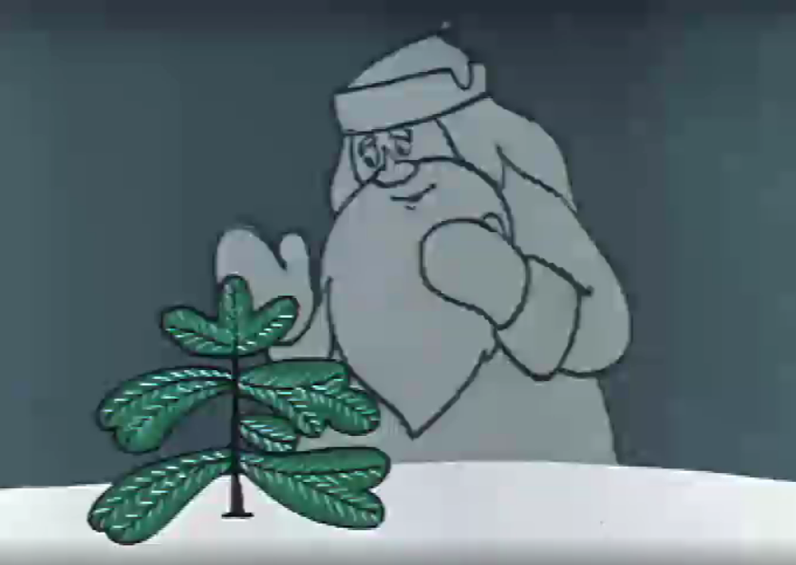 Кадр из мультфильма "В лесу родилась елочка" (1972)