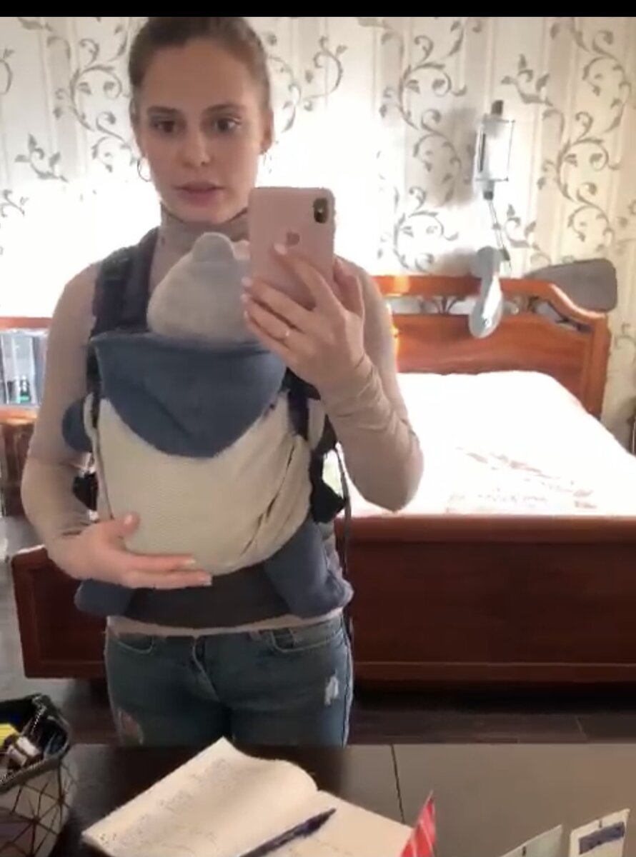 Я и Сережка в рюкзачке