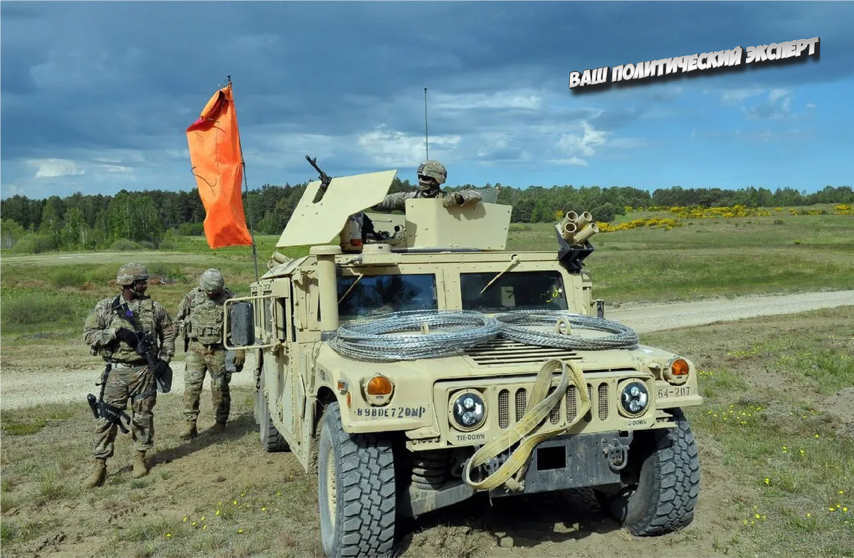 Бронеавтомобиль войск НАТО на учениях