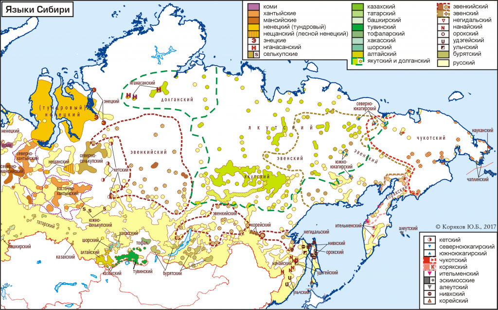 Где проживают эвенки карта