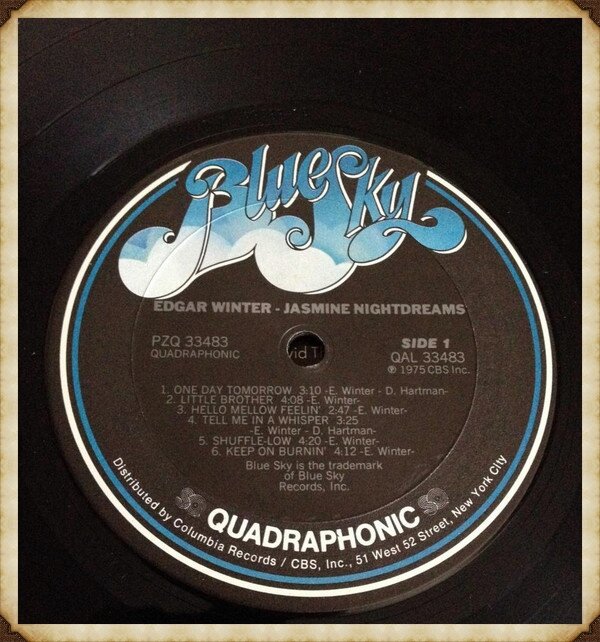 Edgar Winter "Jasmine Nightdreams" SQ LP Quadraphonic 4.0