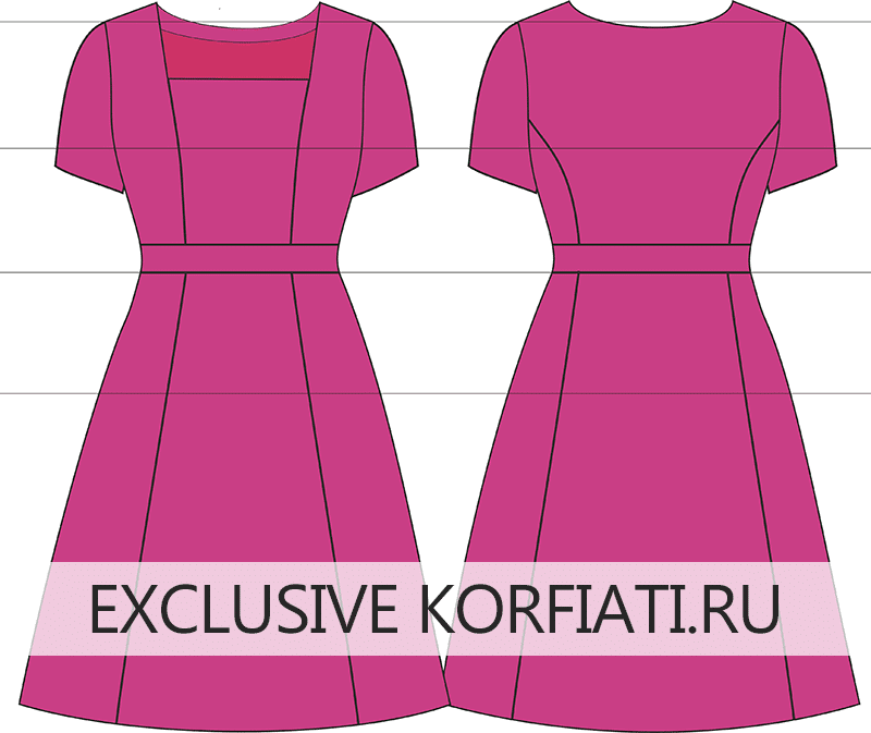 Выкройка-основа ЛекалоПрофи платья (блузы), размер 54