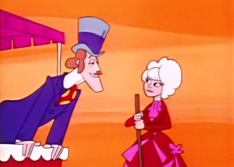 Кадр из мультфильма "Вокруг света за 80 дней" Ф.Фог и Белинда