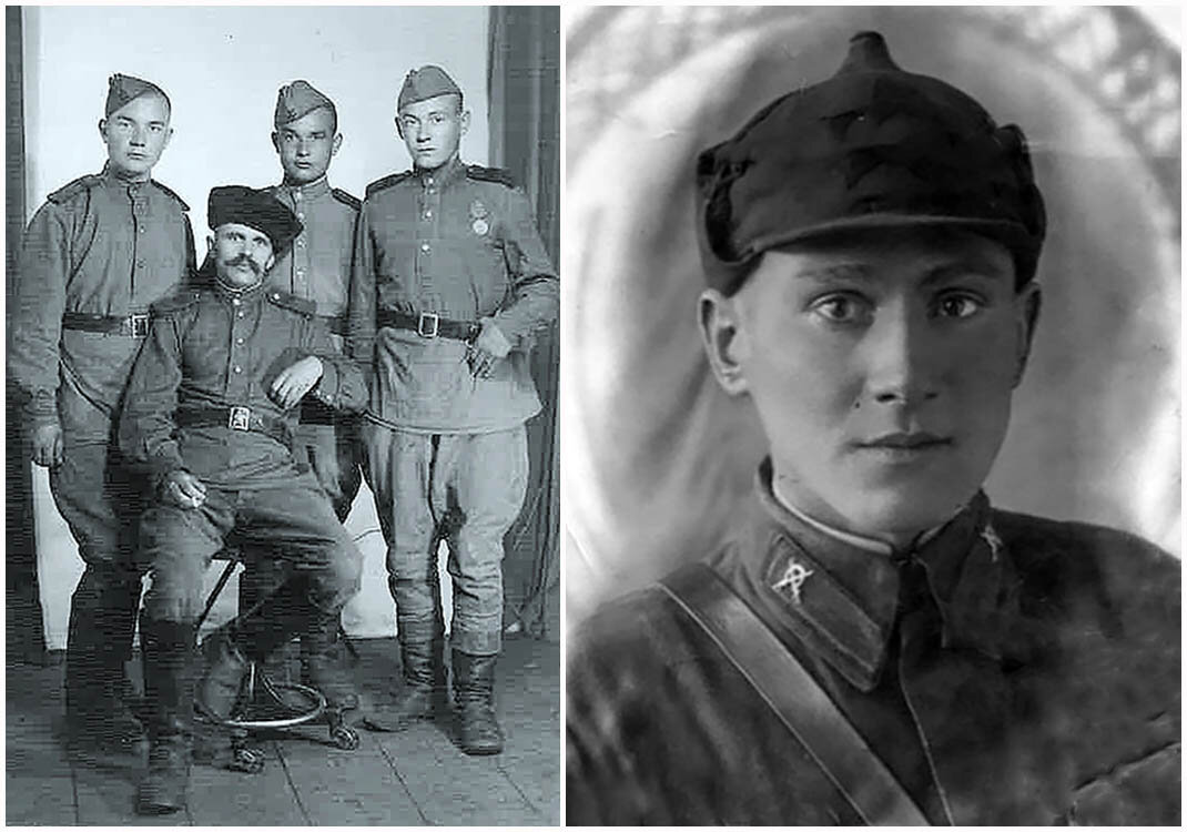 На первом фото мой папа - справа, с медалью «За отвагу», 1945 г. На втором - его старший брат, Терехов Алексей Михайлович, фото 1940 года.