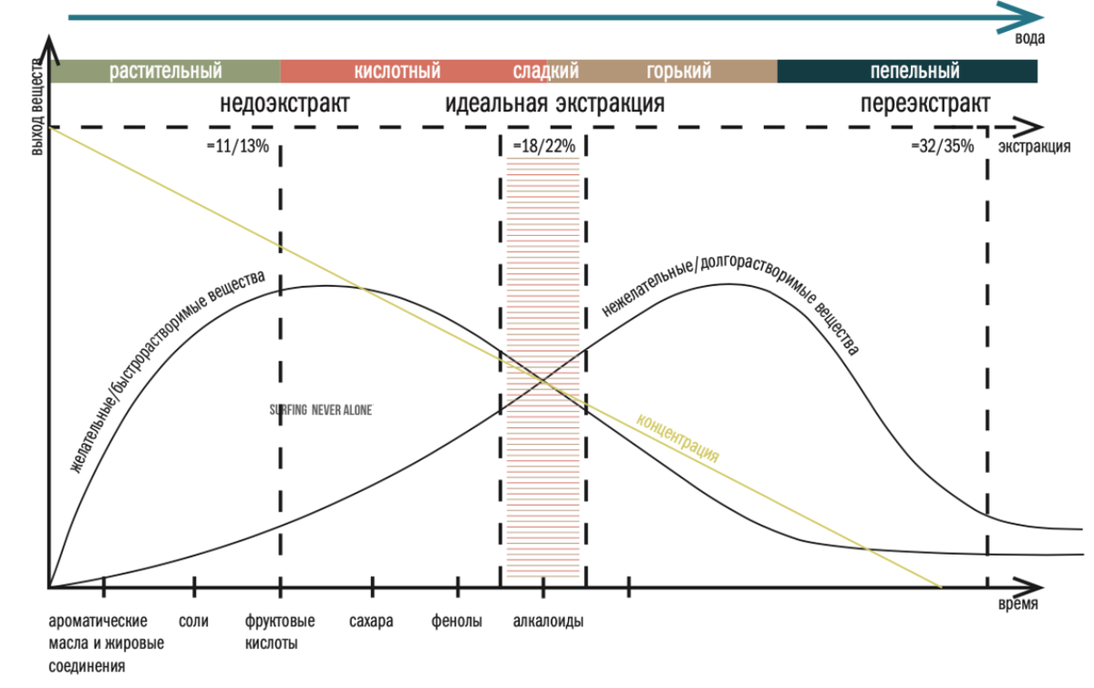 График экстракции. Как его прочитать? | Dalgona-coffee | Дзен